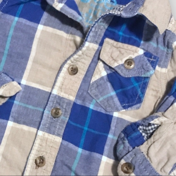 4/$20🥳 Joe Fresh Blue Striped Button Down  Shirt - Picture 2 of 4